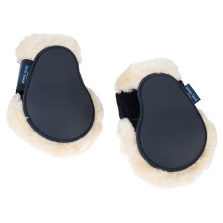 Nomad Tales Set aus Streichkappen & Gamaschen mit Kunstfell, marineblau - Streichkappen für Pony, 2er Set