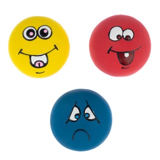 zooplus Basics Hundespielzeug Emoji Latexbälle - 3er Set (je Ø 5 cm)