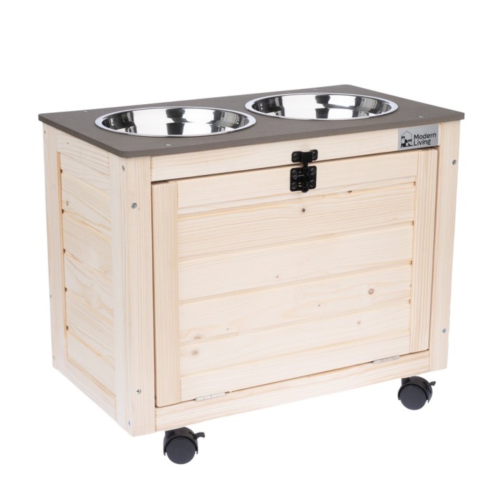 Modern Living Aufbewahrungsbox mit Näpfen Inari - L 53 x B 30 x H 43,5 cm