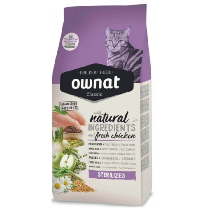 Ownat Cat Classic Sterilized - 15 kg