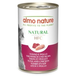 5 + 1 gratis! 6 x 140 g Almo Nature HFC Natural - Thunfisch und Huhn