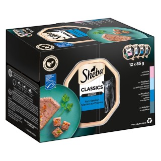 Multipack Sheba Varietäten Schälchen 12 x 85 g - Classics in Pastete