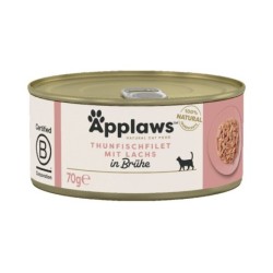 18 x 70 g Applaws zum Sonderpreis! - in Brühe: Thunfischfilet & Lachs