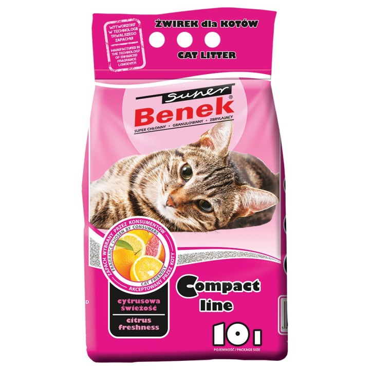 Super Benek Compact Citrus Freshness - 10 l (ca. 8 kg)