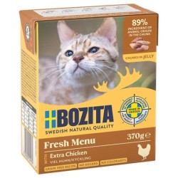 6 x 370 g Bozita Tetra Häppchen in Gelee oder Soße zum Sonderpreis! - Viel Huhn in Gelee