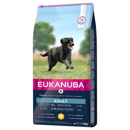15 kg Eukanuba Trockenfutter mit Huhn zum Sonderpreis! - Adult Large