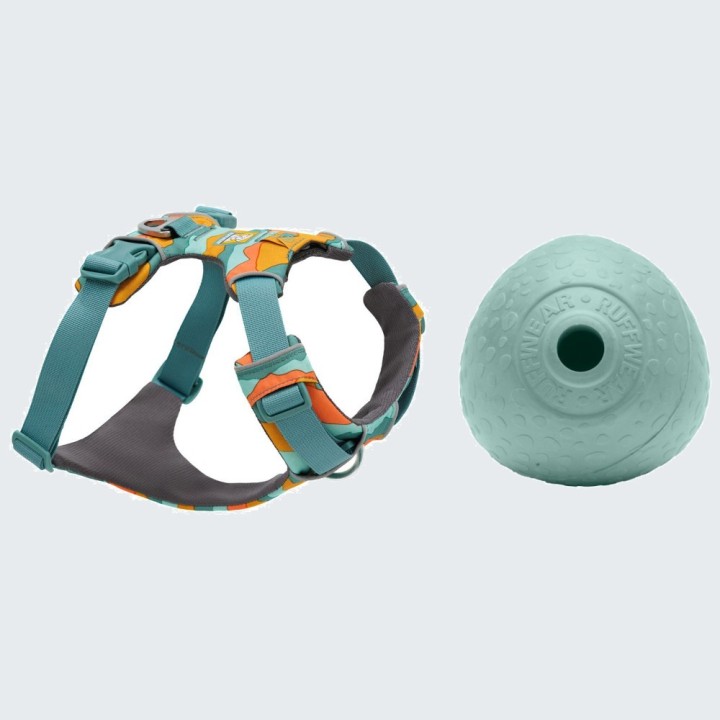 Ruffwear Hundegeschirr + Hundespielzeug Huckama gratis! - Front Range, Spring Mountains Größe L-XL: 81 - 107 cm Brustumfang
