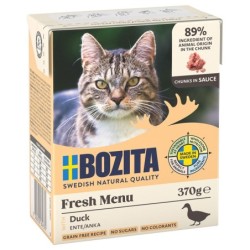 6 x 370 g Bozita Tetra Häppchen in Gelee oder Soße zum Sonderpreis! - Ente in Soße