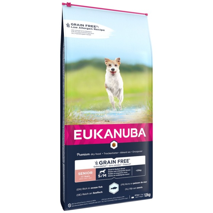 Eukanuba Senior Small & Medium Breed Grain Free Seefisch - 12 kg