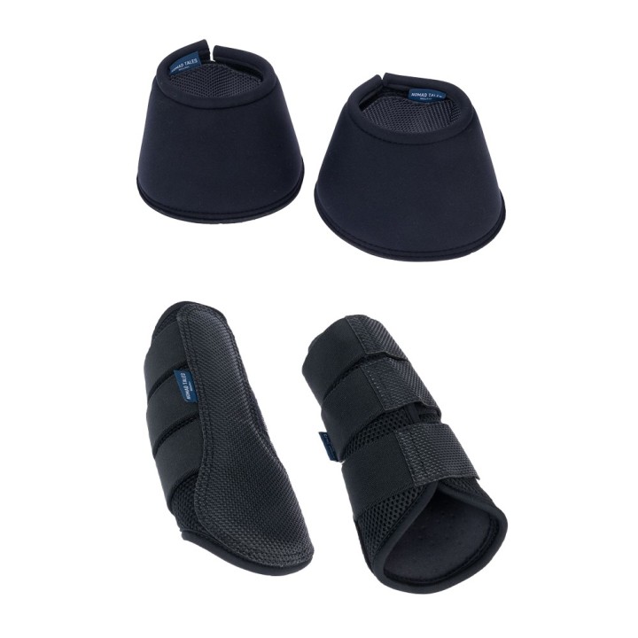 Nomad Tales Set Gamaschen & Hufglocken, schwarz - Sparset: Gamaschen & Hufglocken, Größe L