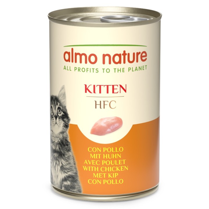 5 + 1 gratis! 6 x 140 g Almo Nature HFC Natural - Kitten Huhn