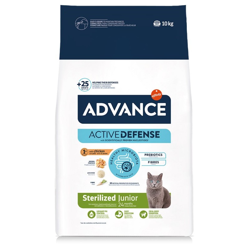 1 kg gratis! 10 kg Advance - Sterilized Junior mit Huhn