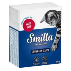 Sparpaket Smilla Tetra Häppchen 24 x 370 / 380 g - in Soße Rind (24 x 370 g)