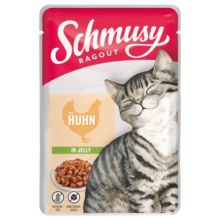Schmusy Ragout in Jelly 22 x 100 g - Huhn