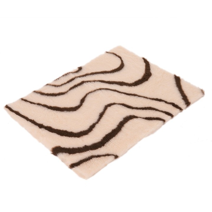 Vetbed® Isobed SL Hundedecke Wave, creme/braun - L 75 x B 50 cm