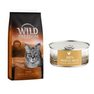 6,5 kg Wild Freedom + 6 x 70 g "Instinctive" Nassfutter gratis! - Senior: Wide Country - Huhn + 6 x 70 g Huhn