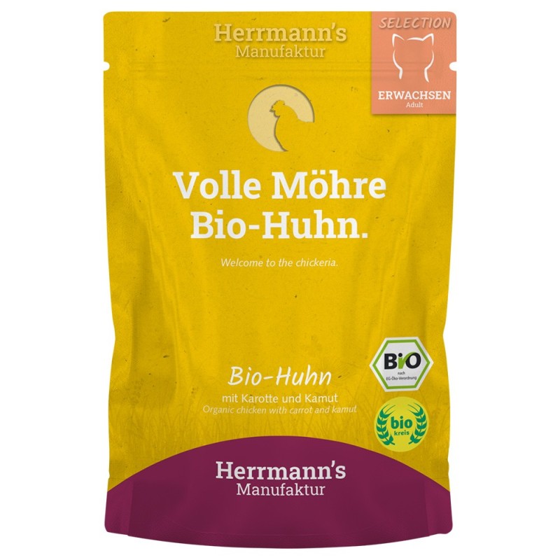 Herrmann's Selection / Bio-Selection 20 x 100 g - Bio-Huhn mit Bio-Karotte & Bio-Kamut