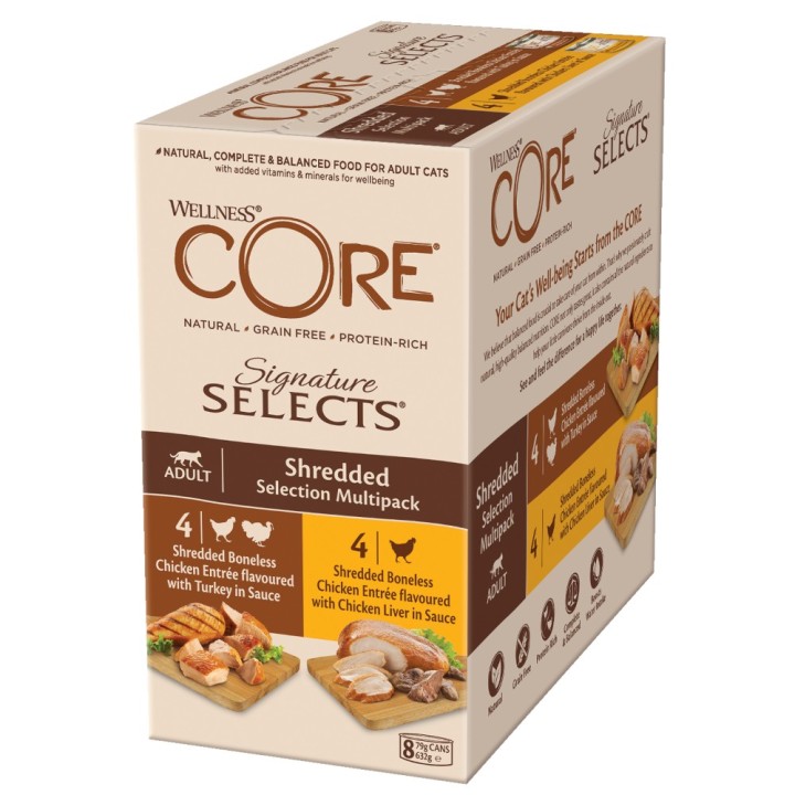 Sparpaket Wellness Core Cat Signature Selects 16 x 79 g - Auswahl in Streifen