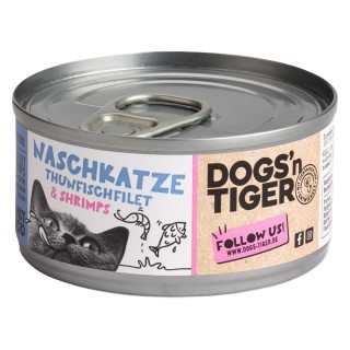 Dogs'n Tiger Cat Filet 12 x 70 g - Thunfischfilet & Shrimps