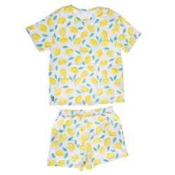TIAKI Pet & Parent Pyjama im Partnerlook, Zitrone - Pyjama für Hundeeltern: Größe S