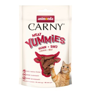 animonda Carny Adult Meat Yummies - Sparpaket: Huhn + Rind (10 x 50 g)