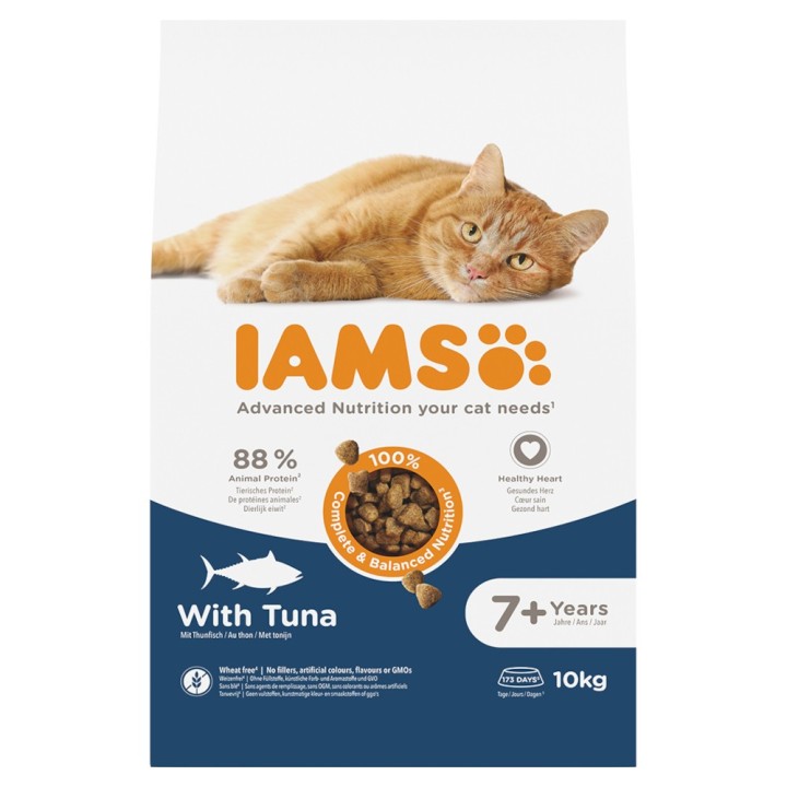 IAMS Advanced Nutrition Senior Cat 7+ mit Thunfisch - 10 kg