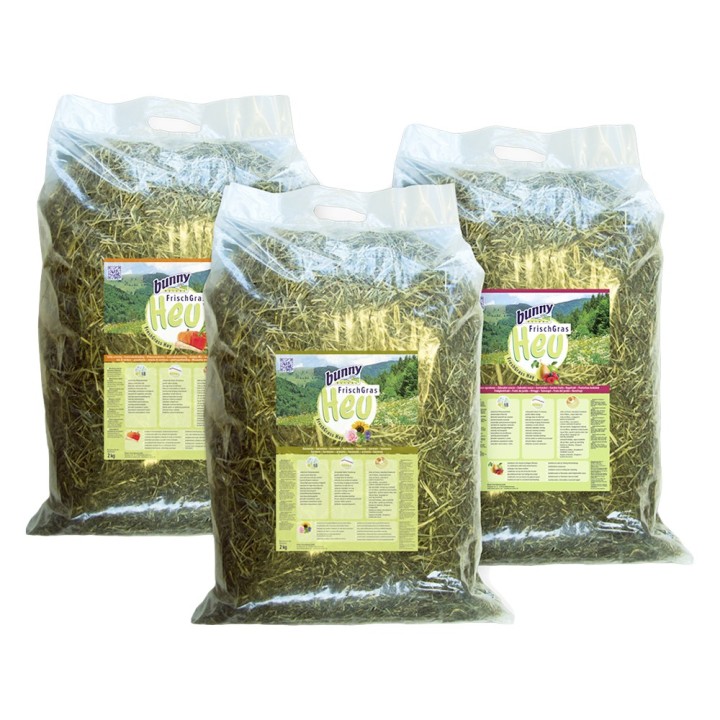 Bunny Frischgras Heu Special Edition - Sommerpaket 3 x 2 kg