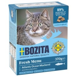 6 x 370 g Bozita Tetra Häppchen in Gelee oder Soße zum Sonderpreis! - Makrele in Gelee