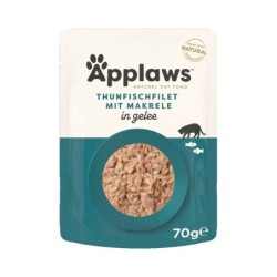 12 + 4 gratis! 16 x 70 g Applaws Pouch in Jelly - Thunfisch mit Makrele
