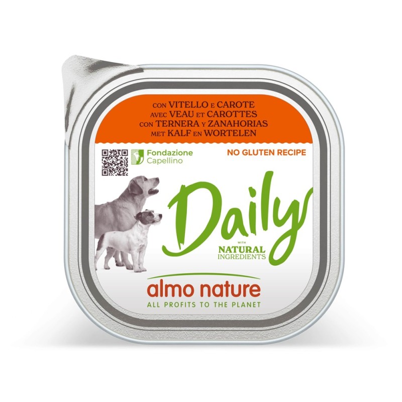 8 + 1 gratis! 9 x 300 g Almo Nature Daily  - mit Kalb und Karotten