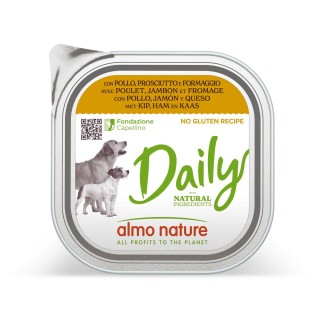 8 + 1 gratis! 9 x 300 g Almo Nature Daily  - mit Huhn, Schinken und Käse