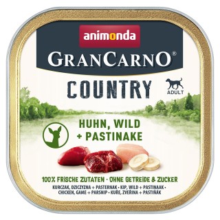 animonda GranCarno Adult Country 22 x 150 g - Huhn, Wild & Pastinake
