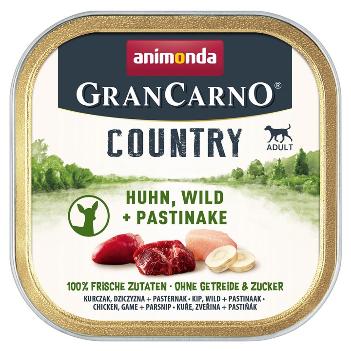 animonda GranCarno Adult Country 22 x 150 g - Huhn, Wild & Pastinake