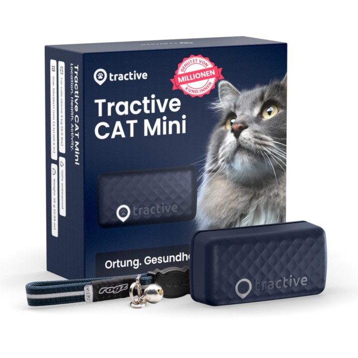 Tractive GPS Tracker für Katzen - dunkelblau