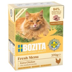 6 x 370 g Bozita Tetra Häppchen in Gelee oder Soße zum Sonderpreis! - Sterilised mit viel Huhn in Soße