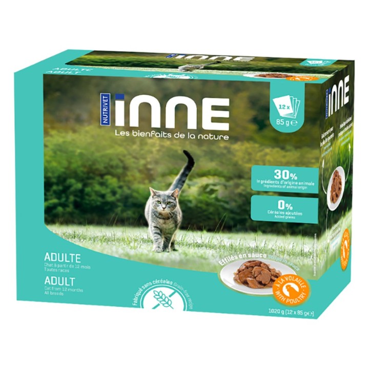 Nutrivet Inne Adult Cat mit Geflügel - 12 x 85 g