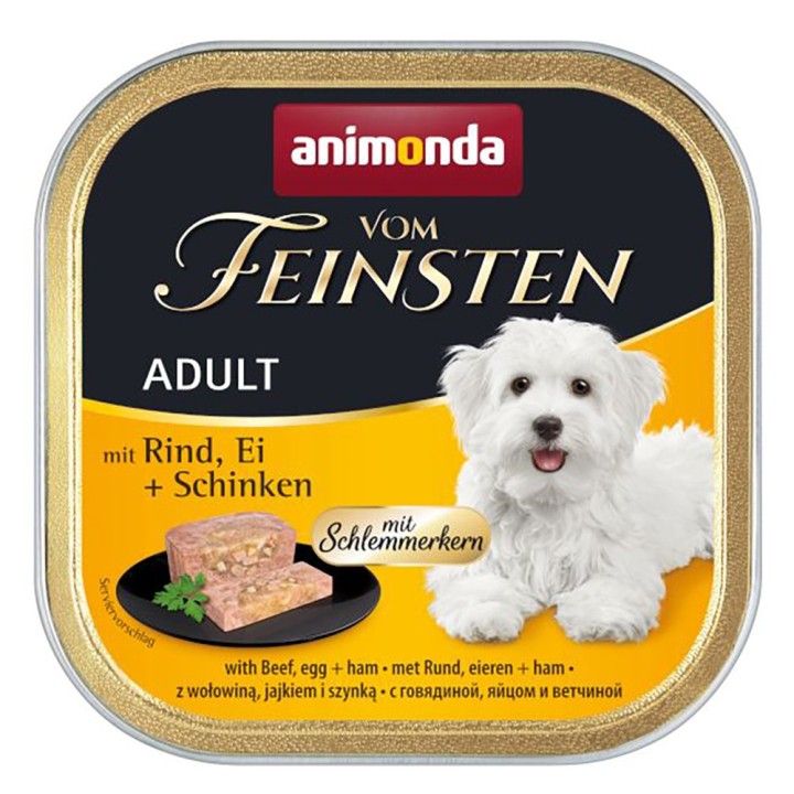 animonda vom Feinsten Adult 22 x 150 g - Schlemmerkern mit Rind, Ei & Schinken
