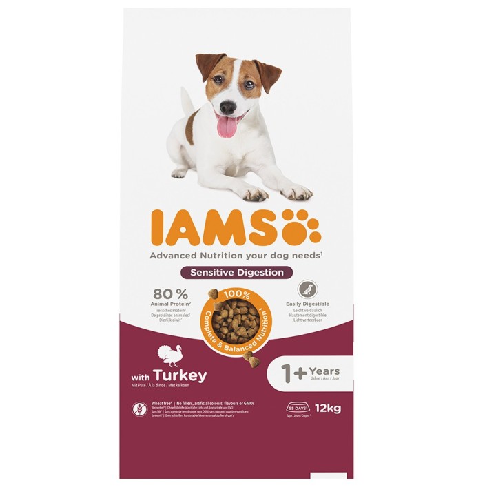 IAMS Advanced Nutrition Sensitive Digestion mit Pute - 12 kg