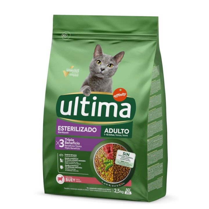 Ultima Cat Sterilized Adult Rind - 2,5 kg