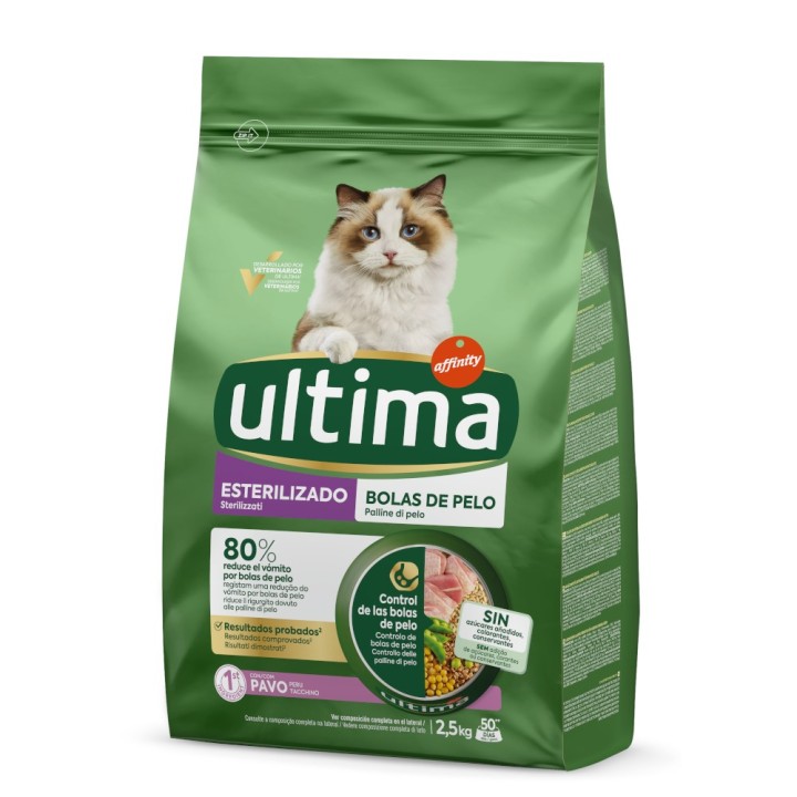 Ultima Cat Sterilized Hairball Truthahn - 2,5 kg