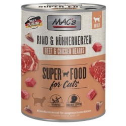 MAC´s Cat 6 x 800 g - Rind & Hühnerherzen
