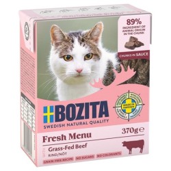 6 x 370 g Bozita Tetra Häppchen in Gelee oder Soße zum Sonderpreis! - Rind in Soße