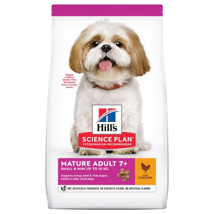 1 kg gratis! 6 kg Hill's Science Plan  - Mature Adult 7+ Small & Mini mit Huhn
