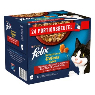 Felix "Sensations" Pouches zum Sonderpreis! - Geschmacksvielfalt vom Land in Gelee 24 x 85 g