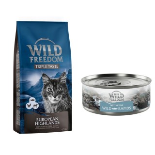 6,5 kg Wild Freedom + 6 x 70 g "Instinctive" Nassfutter gratis! - European Highlands - Lachs, Huhn & Lamm + 6 x 70 g Lachs