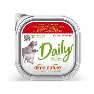 8 + 1 gratis! 9 x 300 g Almo Nature Daily  - mit Rind und Kartoffeln