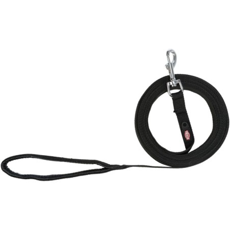 Trixie Schleppleine Baumwolle, schwarz - Größe: M-L: 5 m lang / 20 mm breit
