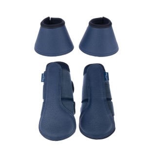 Nomad Tales Set Gamaschen & Hufglocken aus Kunstleder - Sparset: 2 Gamaschen & 2 Hufglocken, Größe L