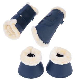 Nomad Tales Set Dressurgamaschen & Hufglocken, marineblau - Sparset: 2 Dressurgamaschen & 2 Hufglocken, Größe L