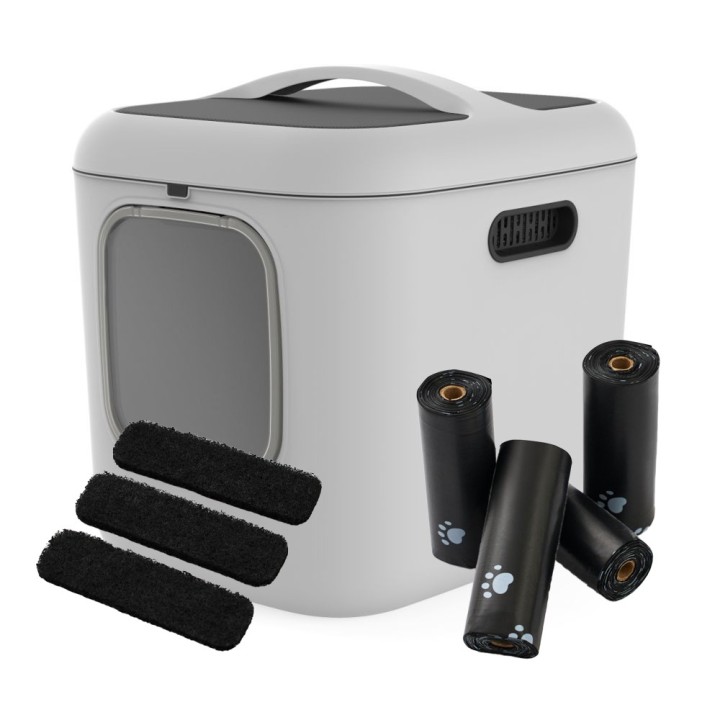 Rotho MyPet BIALA Aktivkohlefilter - Sparset: 3 Aktivkohlefilter + Katzentoilette BIALA XL